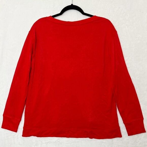 Jane + Delancey Red Merry Christmas Graphic Sweatshirt Size M NWT - Picture 6 of 8